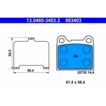 Set placute frana,frana disc ATE