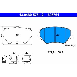 Set placute frana,frana disc ATE