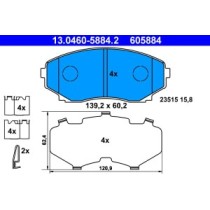 Set placute frana,frana disc ATE