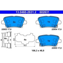 Set placute frana,frana disc ATE