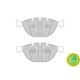 Set placute frana fata FERODO pentru BMW 5 E60 E61 6 E63 E64 7 E65 E66 E67 JAGUAR F-TYPE ROLLS-ROYCE PHANTOM VII 79.1mm x 193.2mm x 20.4mm