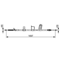 Cablu, frana de parcare BOSCH