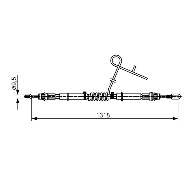 Cablu, frana de parcare BOSCH