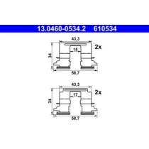 Set accesorii, placute frana ATE