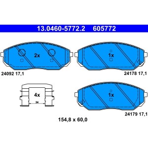 Set placute frana,frana disc ATE