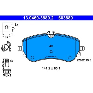 Set placute frana,frana disc ATE