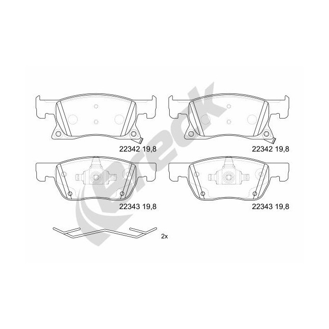 Brake Pad Set, disc brake BRECK