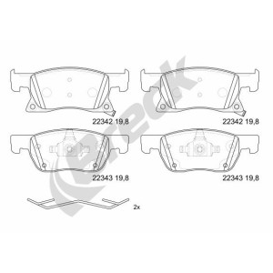 Brake Pad Set, disc brake BRECK