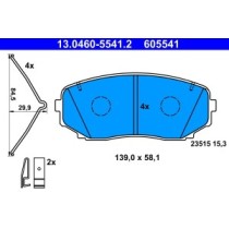 Set placute frana,frana disc ATE