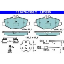 Set placute frana,frana disc ATE