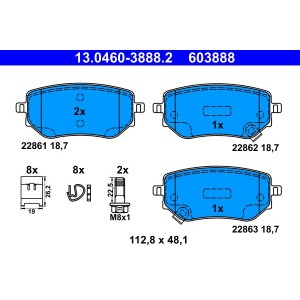 Set placute frana,frana disc ATE