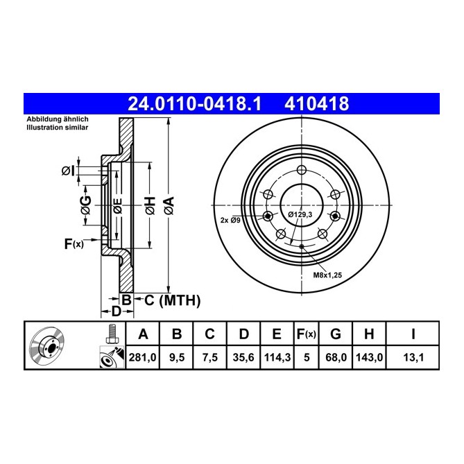 Disc frana ATE