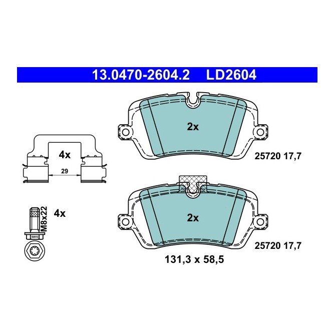 Set placute frana,frana disc ATE