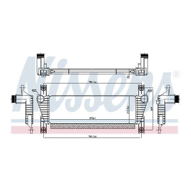 Intercooler, compresor NISSENS