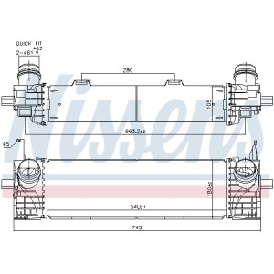 Intercooler, compresor NISSENS