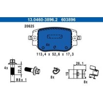 Set placute frana,frana disc ATE