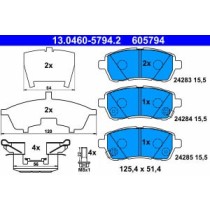 Set placute frana,frana disc ATE