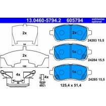 Set placute frana,frana disc ATE