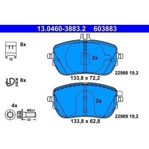 Set placute frana,frana disc ATE