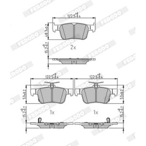 Set placute frana,frana disc FERODO