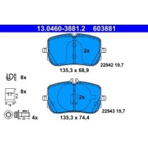 Set placute frana,frana disc ATE