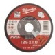 Suport disc abraziv 125mm x 1mm pentru polizor multifuncțional MILWAUKEE, 50 buc, otel inoxidabil, taiere metal