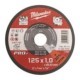 Suport disc abraziv 125mm x 1mm pentru polizor multifuncțional MILWAUKEE, 50 buc, otel inoxidabil, taiere metal