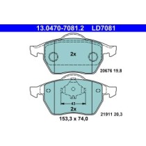 Set placute frana,frana disc ATE