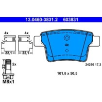 Set placute frana,frana disc ATE