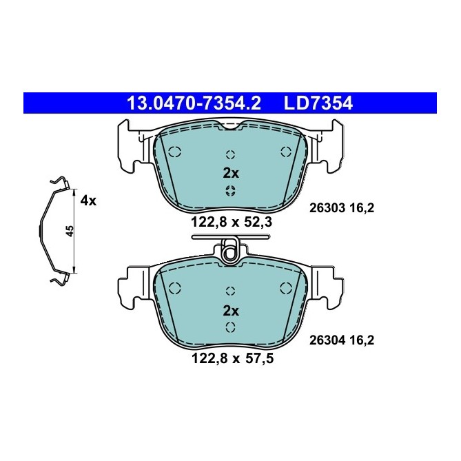 Set placute frana,frana disc ATE