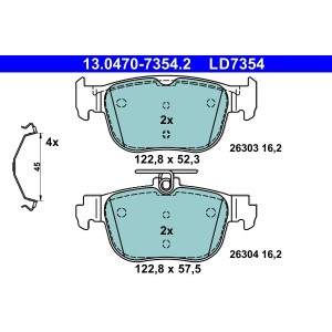 Set placute frana,frana disc ATE