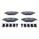 Set placute frana fata ATE cu suplimente suruburi de ghidare etrier CITROEN C1 PEUGEOT 107 TOYOTA AYGO 46.9mm 122.6mm 17.0mm