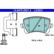 Set placute frana,frana disc ATE