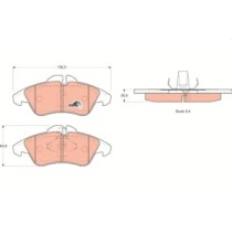 Set placute frana,frana disc TRW MOTO