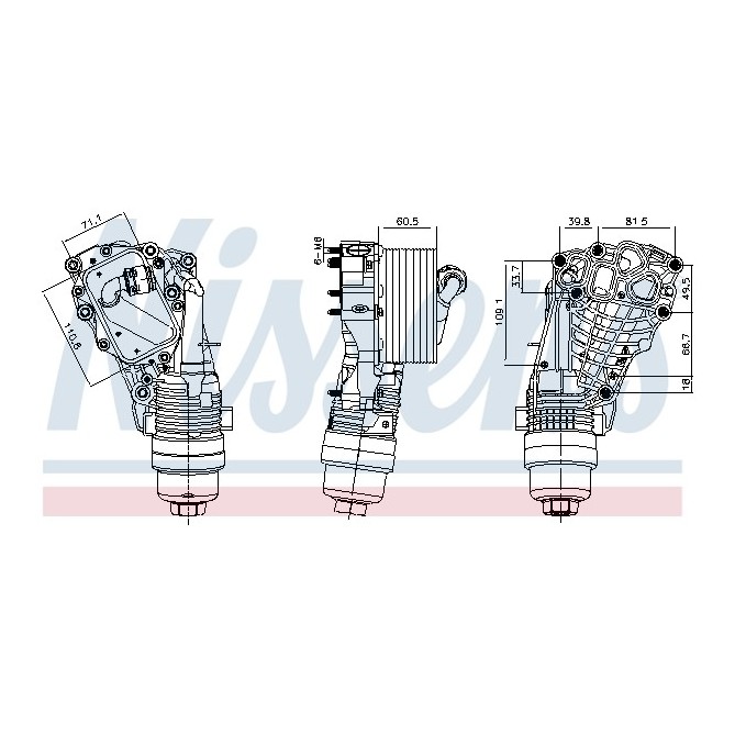 Radiator ulei, ulei motor NISSENS