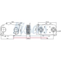 Radiator ulei, ulei motor NISSENS