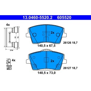 Set placute frana,frana disc ATE