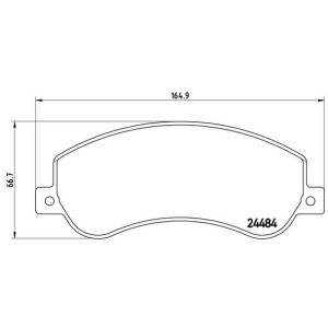 Set placute frana,frana disc BREMBO