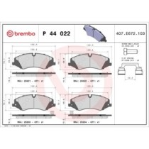 Set placute frana,frana disc BREMBO