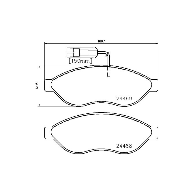 Set placute frana,frana disc BREMBO