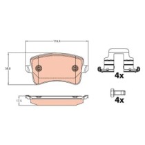 Set placute frana,frana disc TRW MOTO