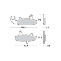 Set placute frana,frana disc TRW MOTO