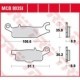 Set placute frana disc TRW MOTO offroad sinterizate metalic compatibile Yamaha 106.6 mm lungime 35.8 mm inaltime 8.9 mm grosime