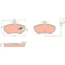 Set placute frana,frana disc TRW MOTO