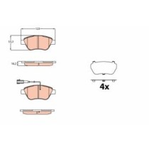 Set placute frana,frana disc TRW MOTO