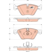 Set placute frana,frana disc TRW MOTO