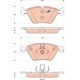 Set placute frana fata TRW MOTO BMW 5 (F10), 5 (F11) 1.6-3.0D 06.09-02.17 63.8 mm x 20.0 mm x 154.8 mm