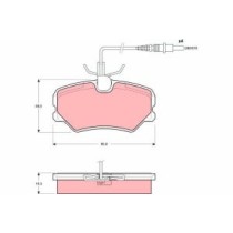 Set placute frana,frana disc TRW MOTO