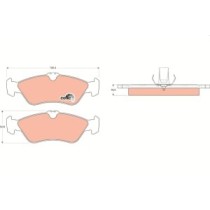 Set placute frana,frana disc TRW MOTO