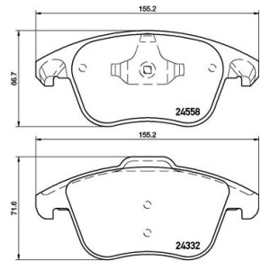 Set placute frana,frana disc BREMBO